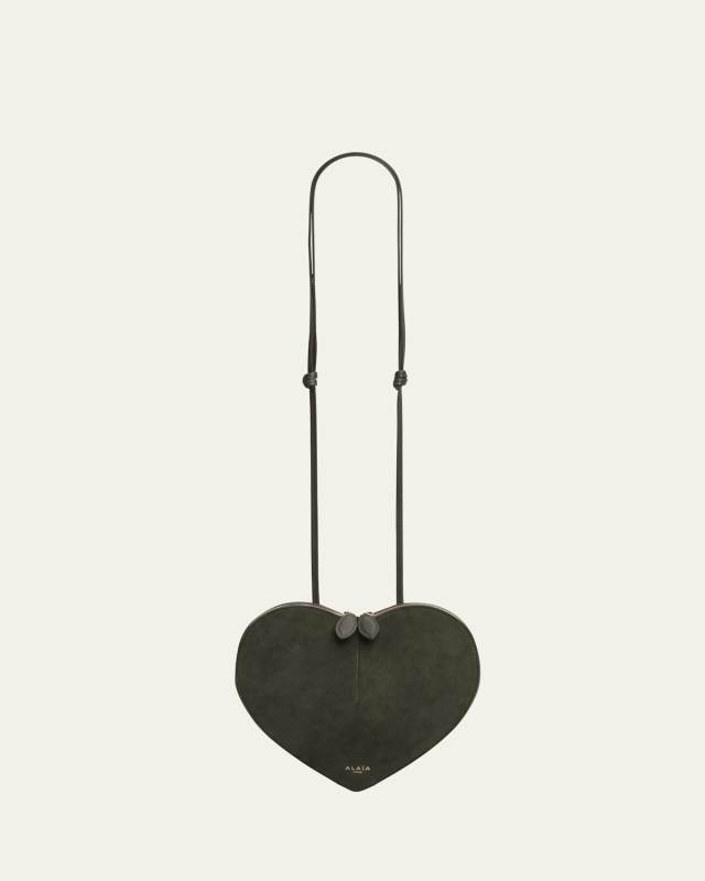 Le Coeur Crossbody Bag in Suede